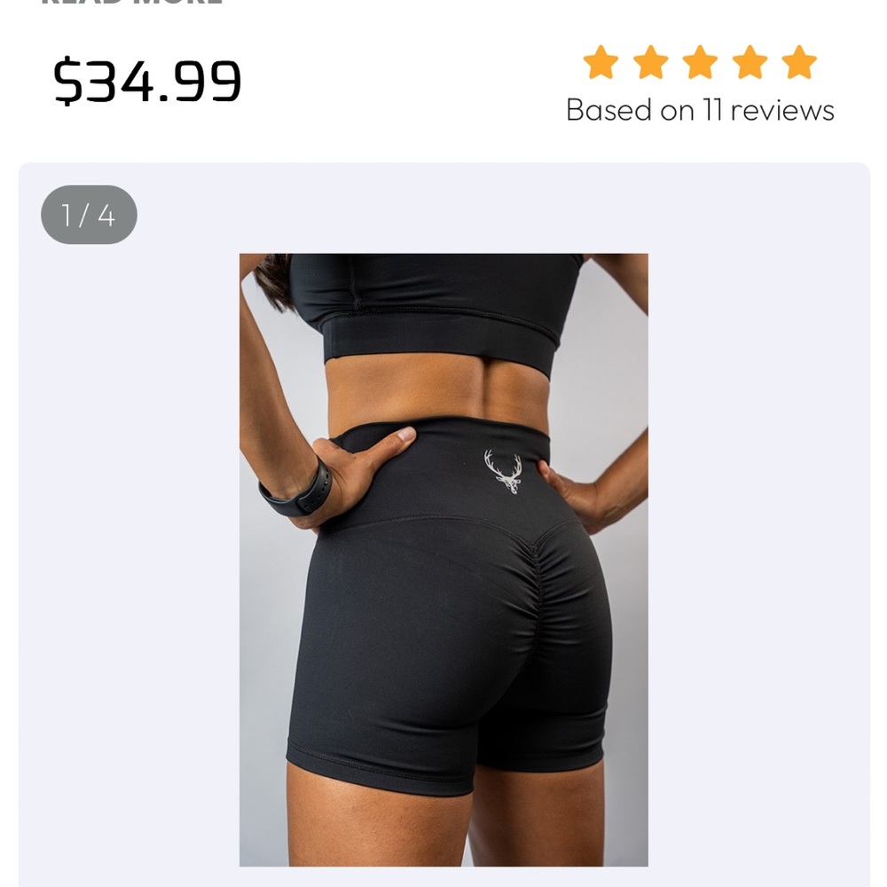 NWT Bucked Up Scrunch Buck Shorts - 3 Inch